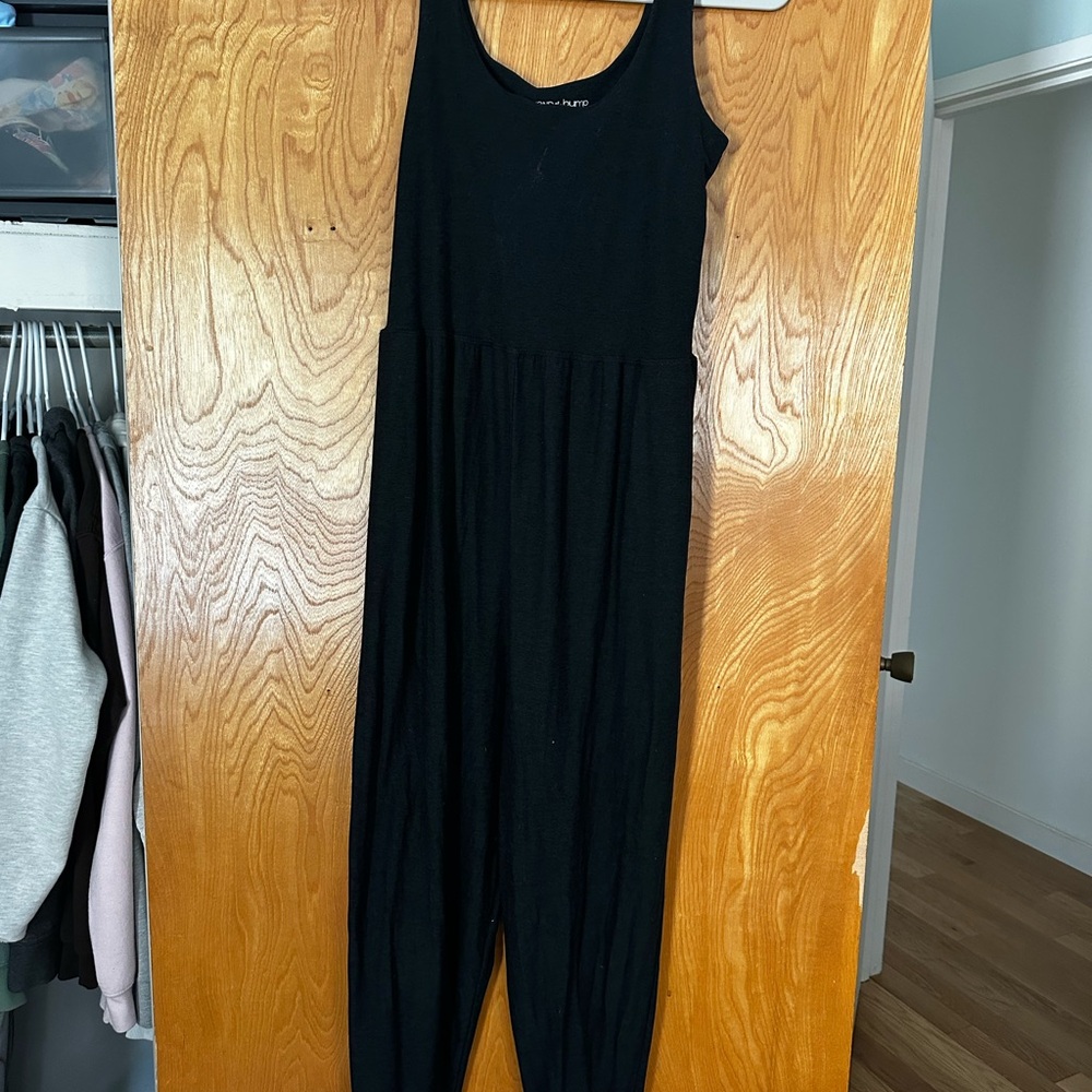 Beyond Yoga Beyond the Bump Maternity Black Jumpsuit